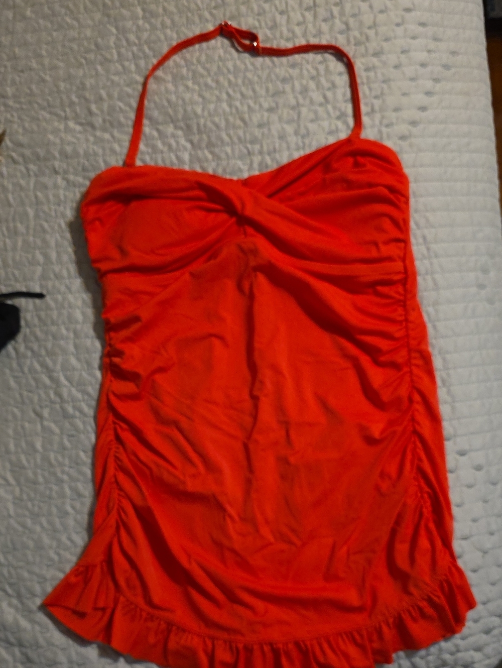 Salmon Colored Halter Swimdress